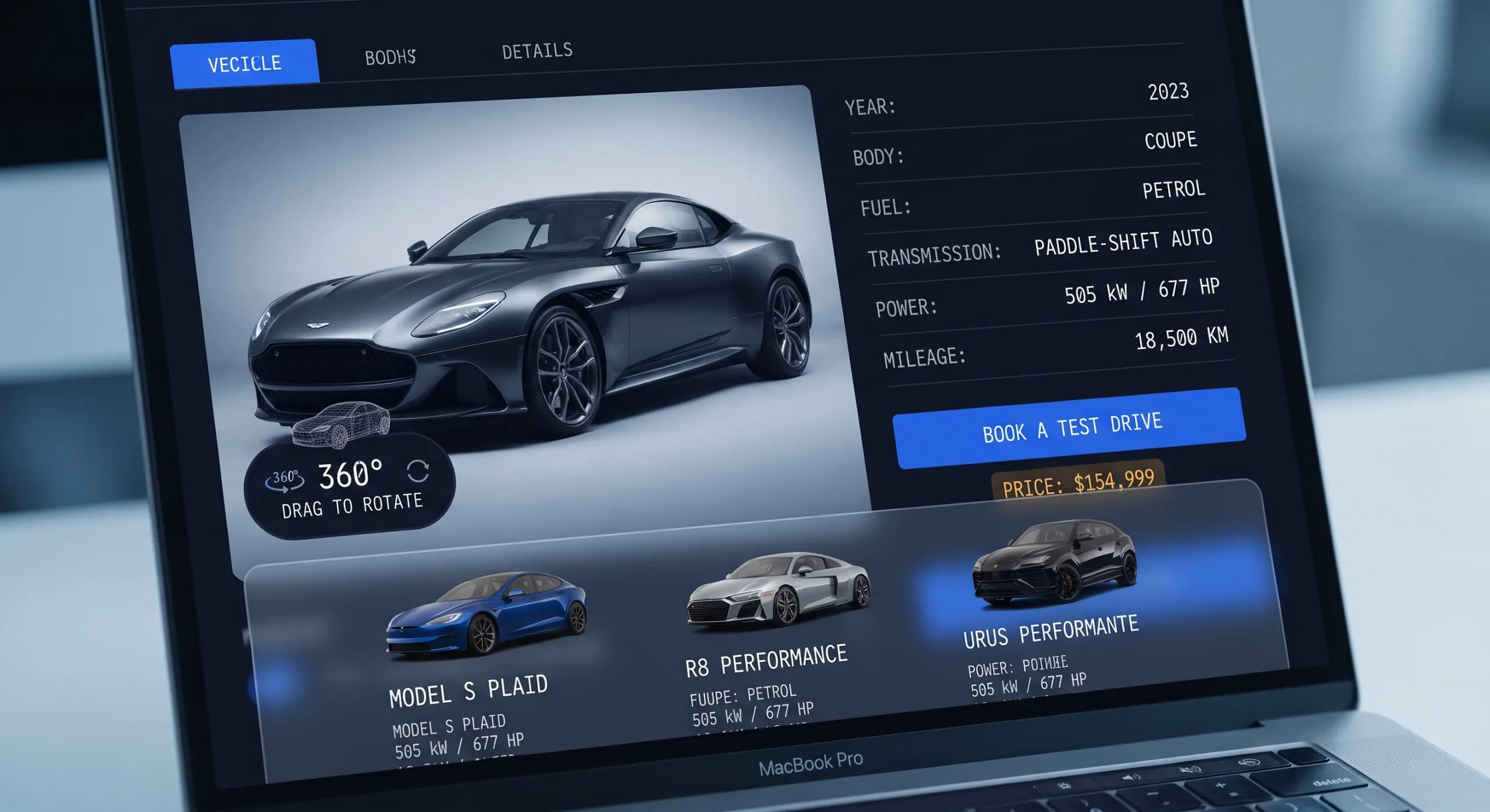 Motors Copmany — desktop screen 2 of 3