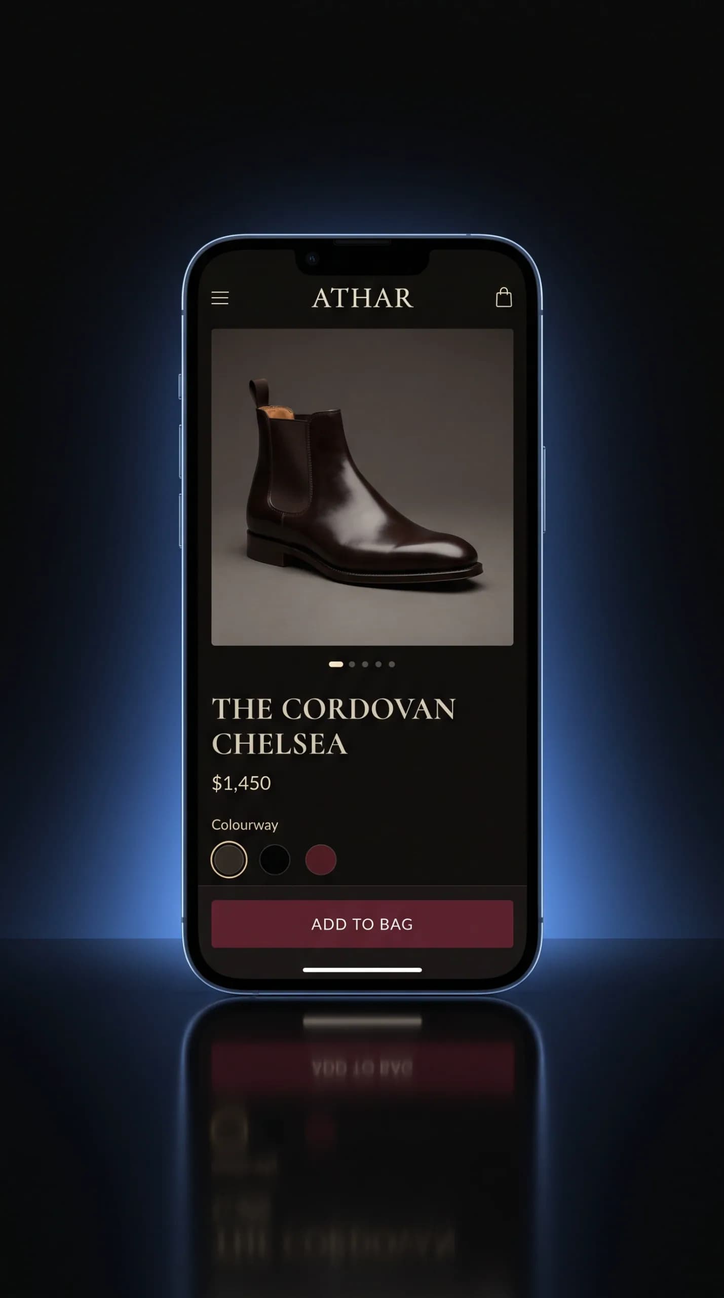 ATHAR — mobile screen 1 of 4